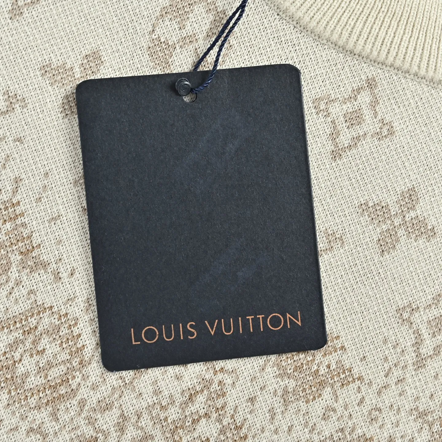 Louis Vuitton/Louis Vuitton Khaki gradient all-over printed old flower knitted sweater